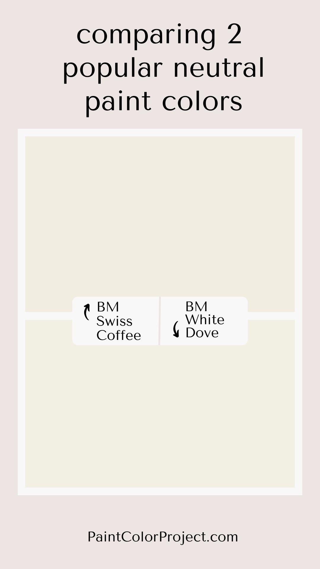 Bm Swiss Coffee Vs White Dove The Paint Color Project