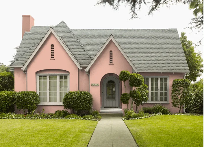 Behr Pink Abalone home exterior