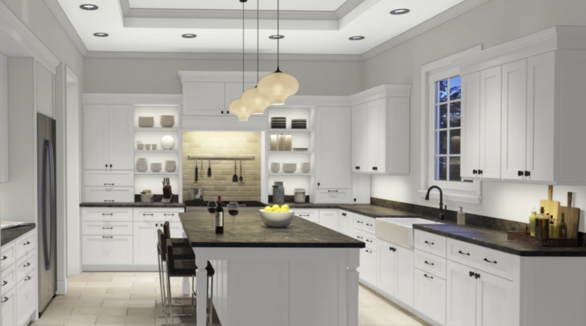 sherwin williams snowbound kitchen cabinets