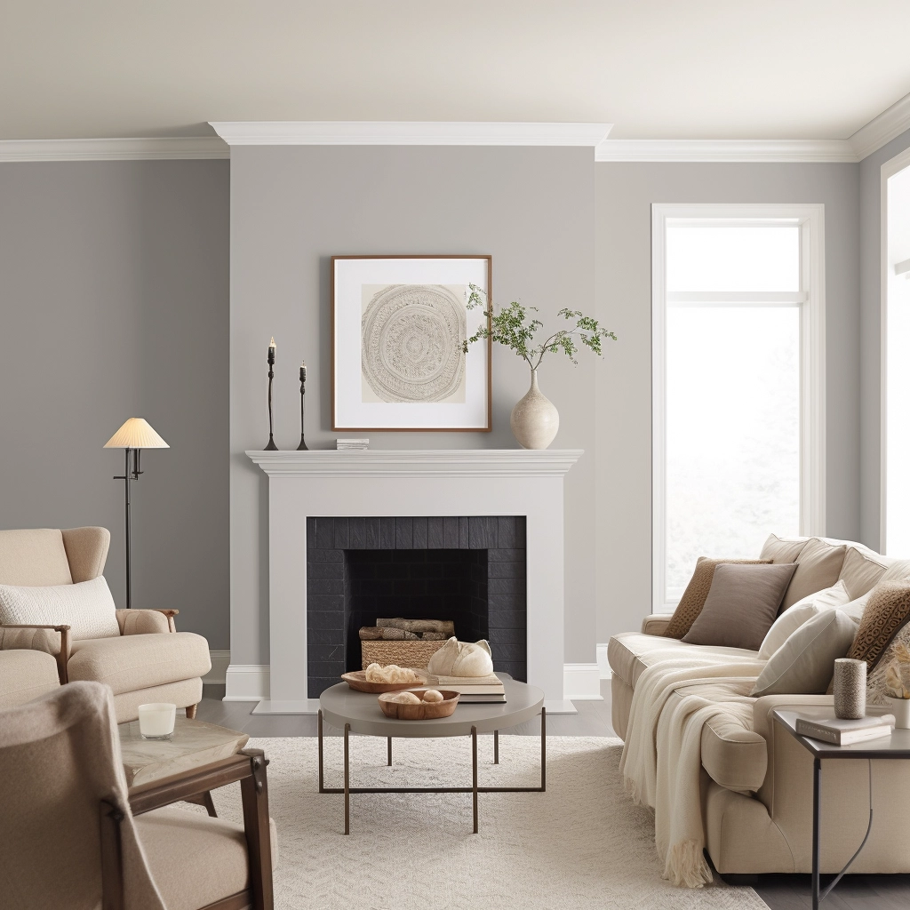 gentle gray benjamin moore living room