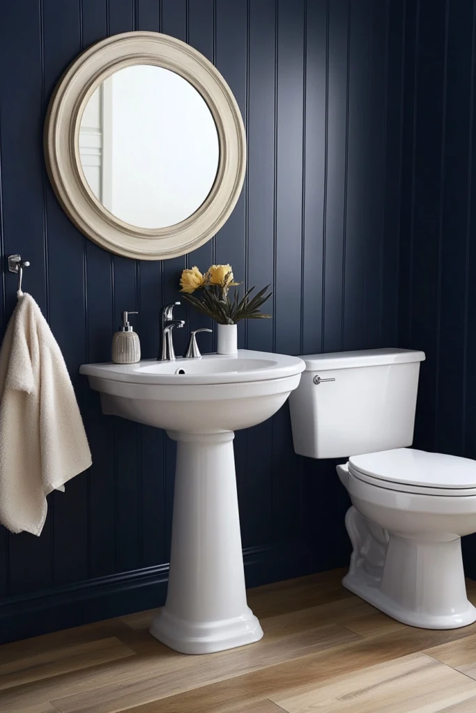 Benjamin Moore Hale Navy Half bathroom