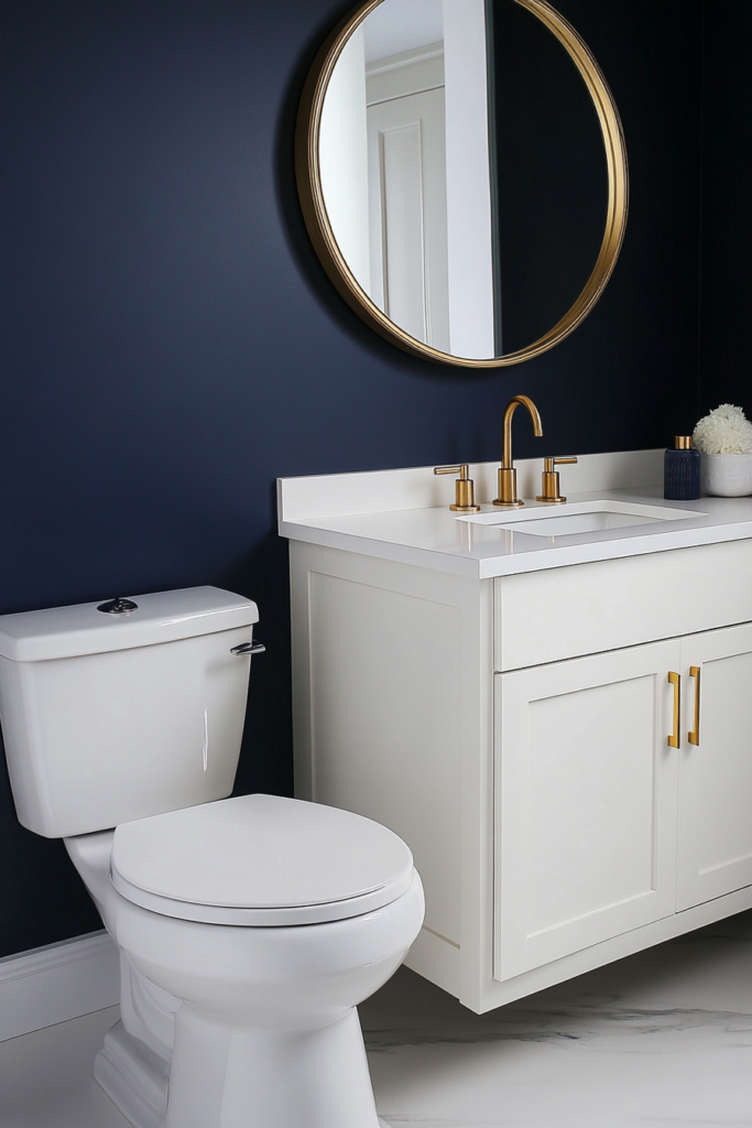 Benjamin Moore Hale Navy Half bathroom