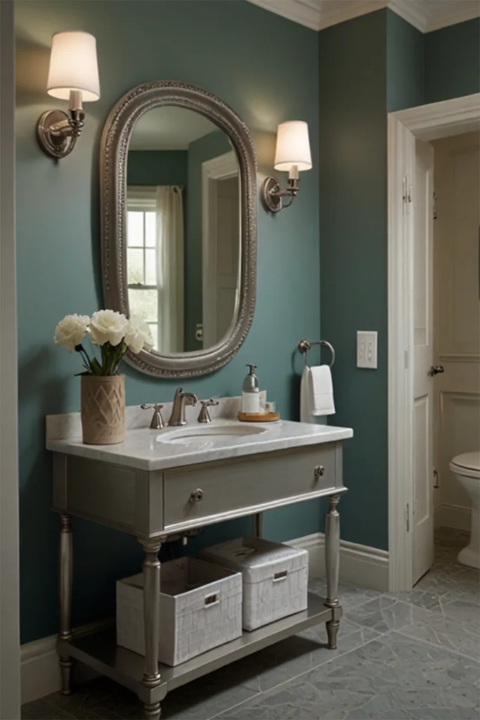 Water's Edge by Benjamin Moore half bath