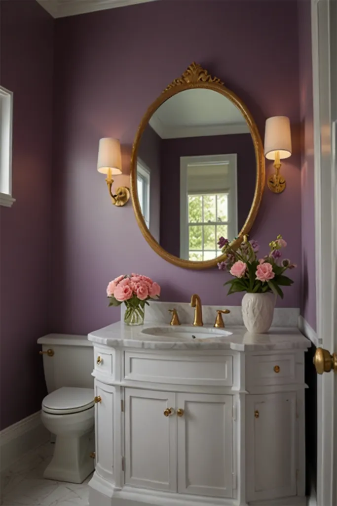 Orleans Violet by Benjamin Moore half bath