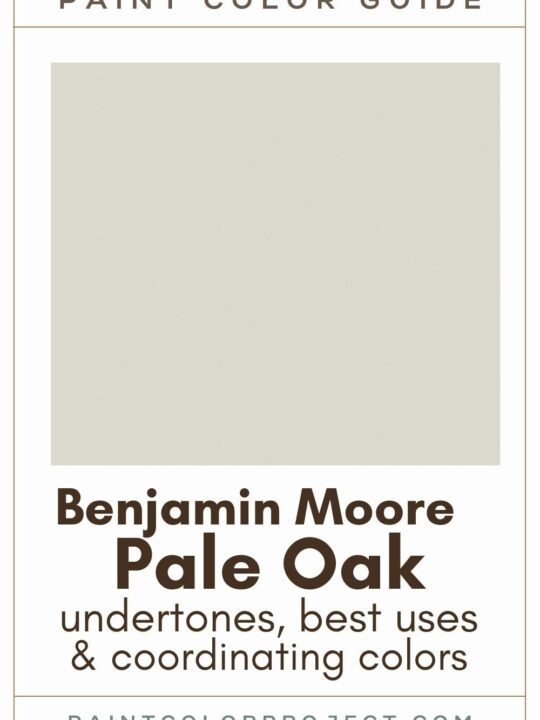 Benjamin Moore Pale Oak paint color guide