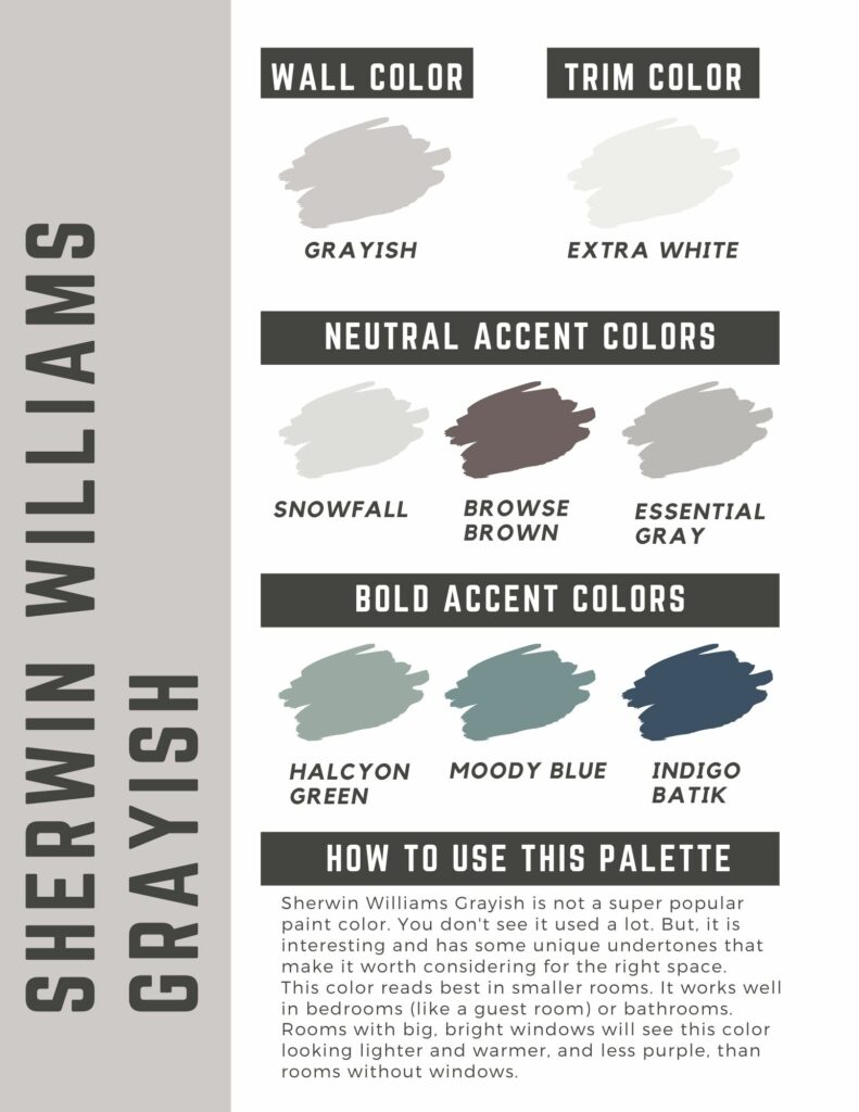 Sherwin Williams Grayish paint color palette