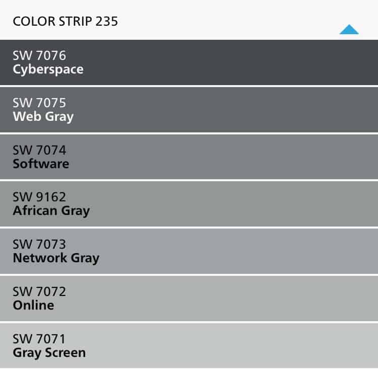 sherwin williams online color strip