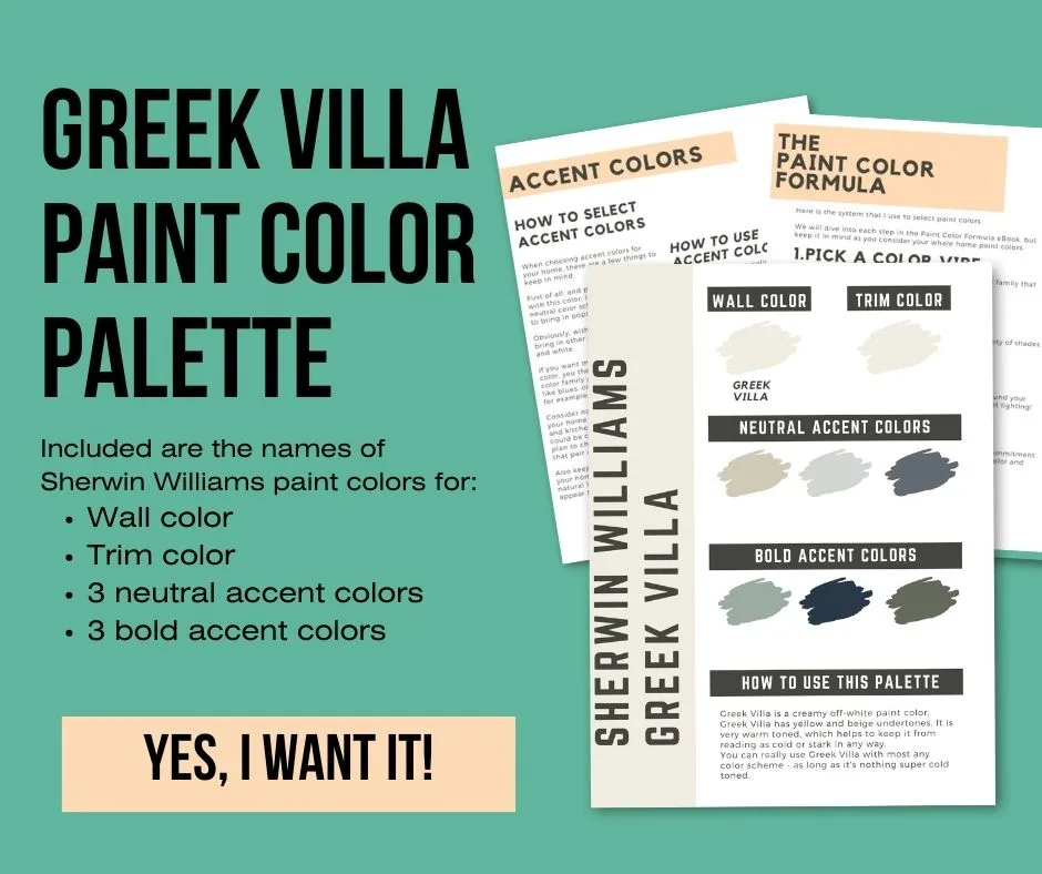 Greek Villa inline form paint color palette