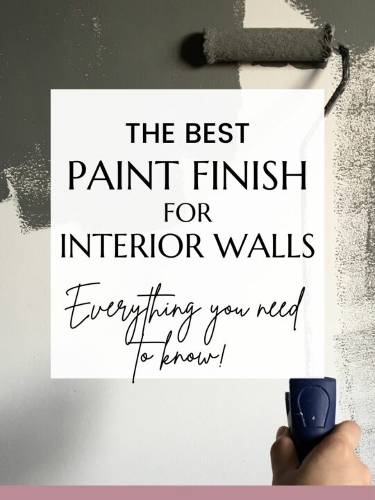 the best paint finish for interior walls