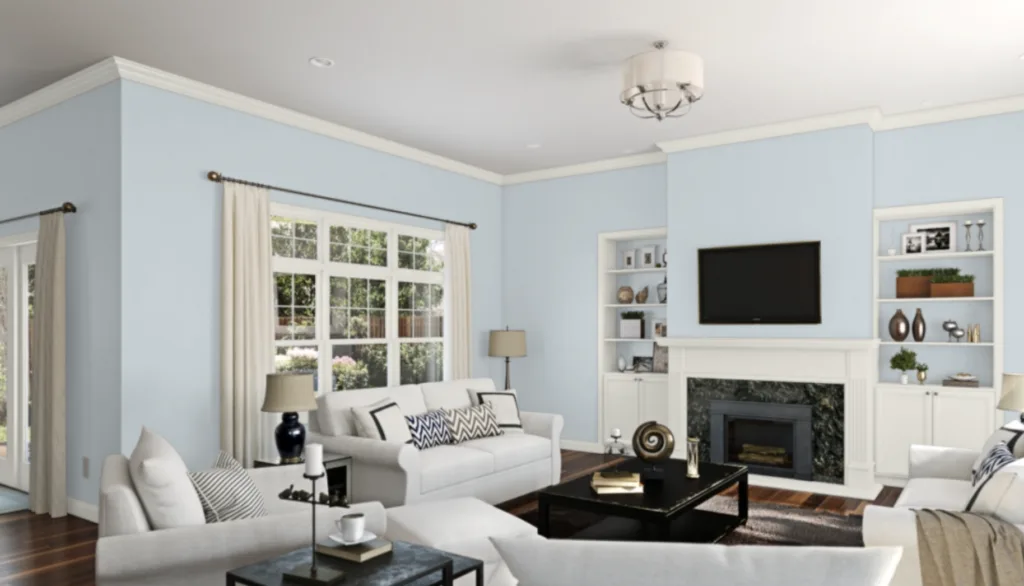 sherwin williams icy living room