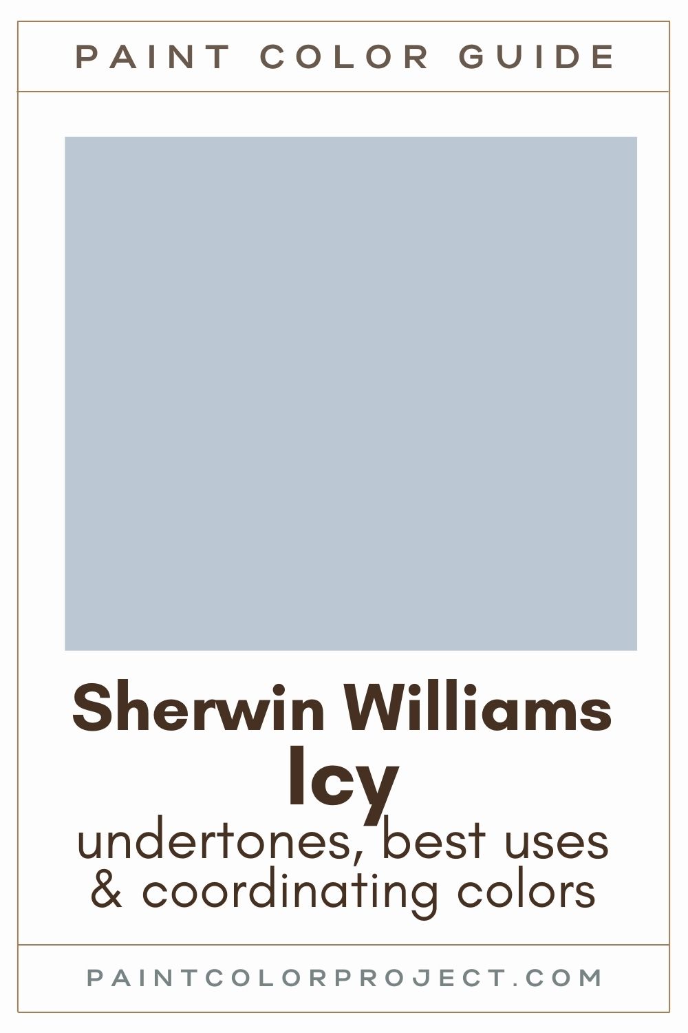 Permeabilidad Admisión Guia Sherwin Williams Icy: a complete color review - The Paint Color Project