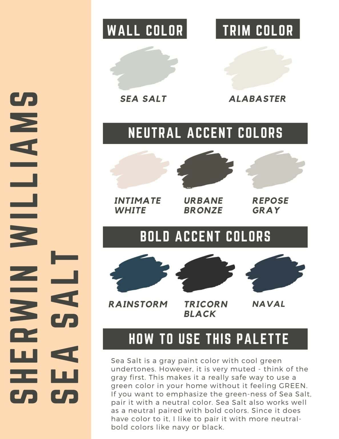 Sherwin Williams Sea Salt Coordinating Colors The Paint Color Project