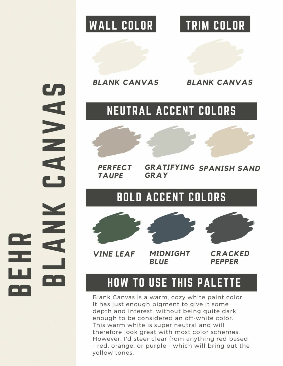 Behr Blank Canvas A Complete Color Review The Paint Color Project   Behr Blank Canvas Paint Color Palette 1187x1536 