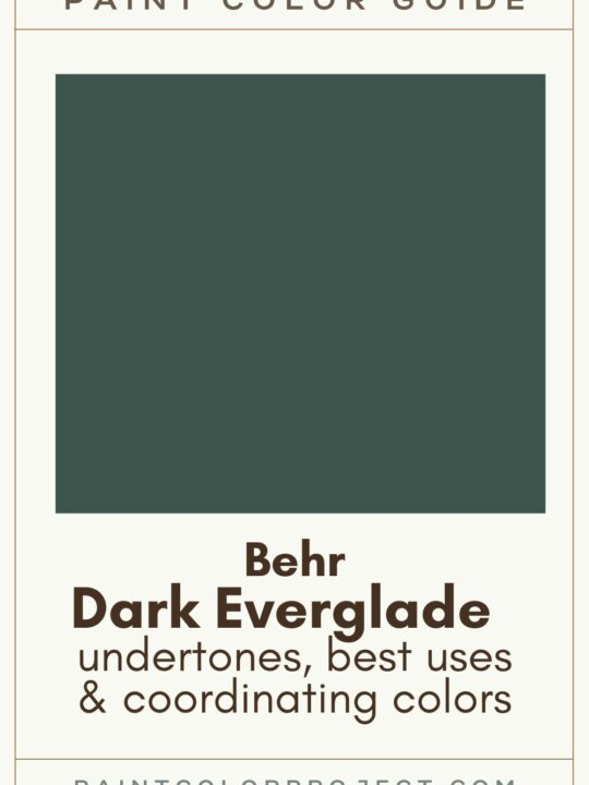 Behr Dark Everglade paint color guide