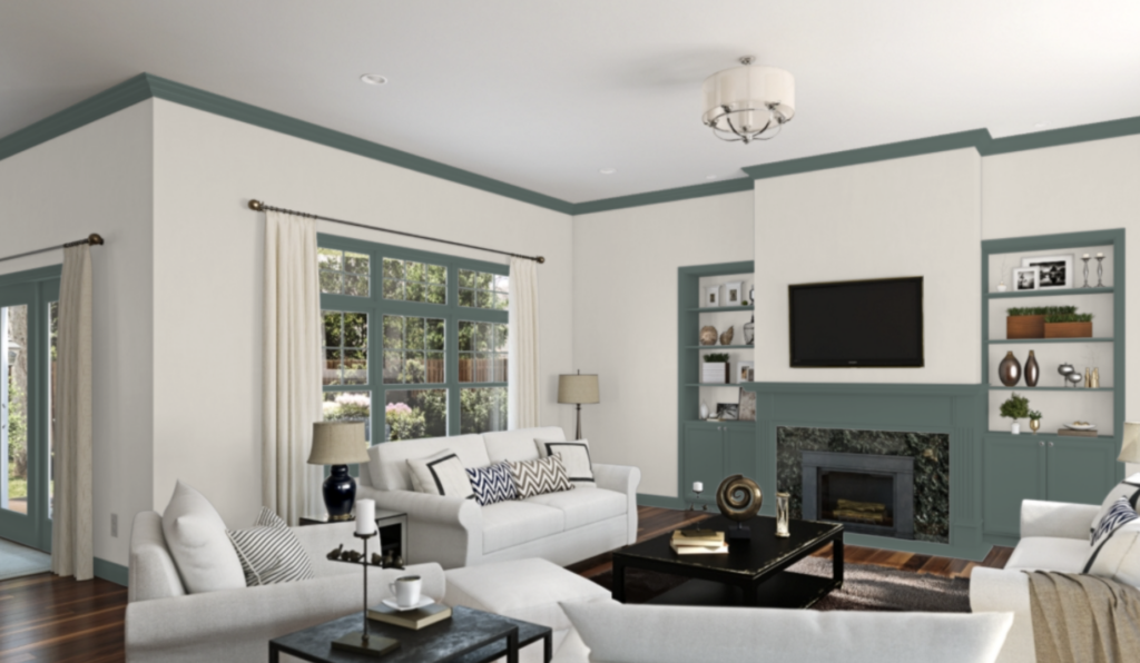 Egret White living room