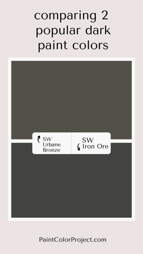 SW urbane bronze vs iron ore