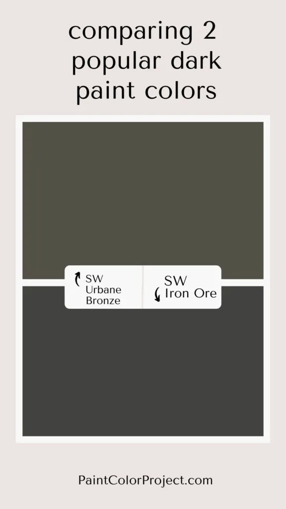 SW urbane bronze vs iron ore