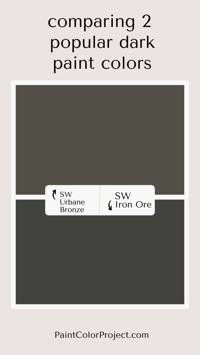Sherwin Williams Urbane Bronze vs Iron Ore The Paint Color Project