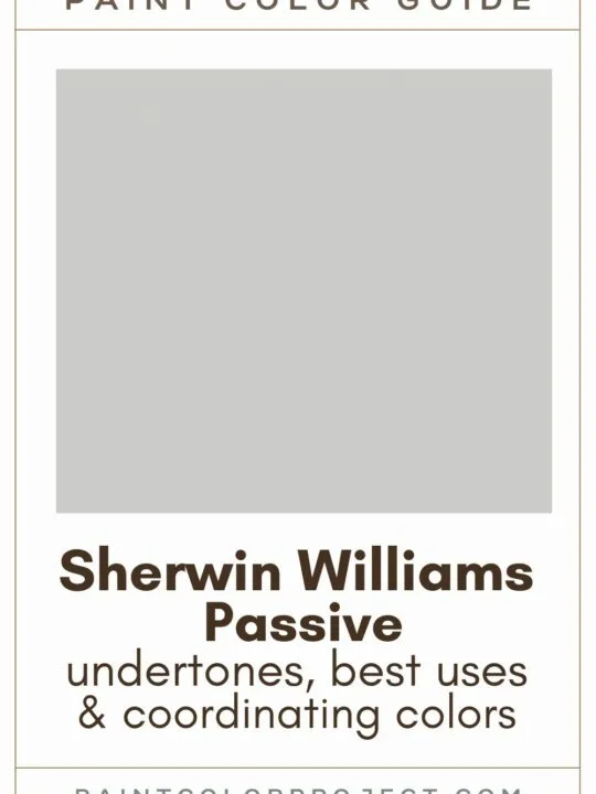 Sherwin Williams Passive paint color guide