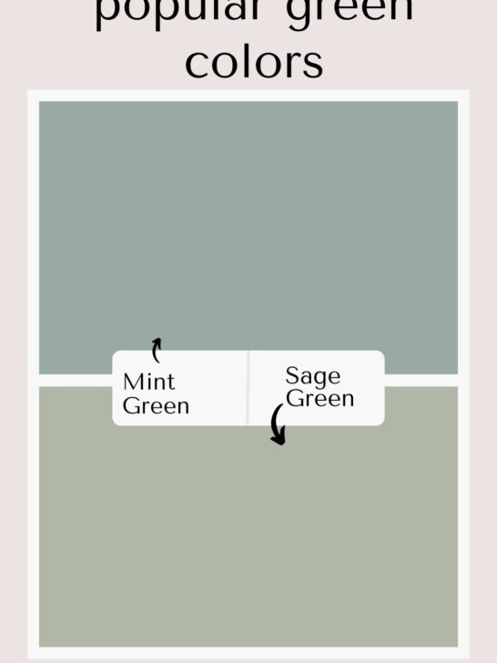 Mint green vs Sage green