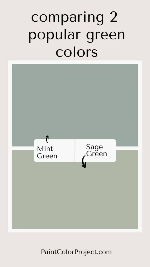 Mint green vs Sage green