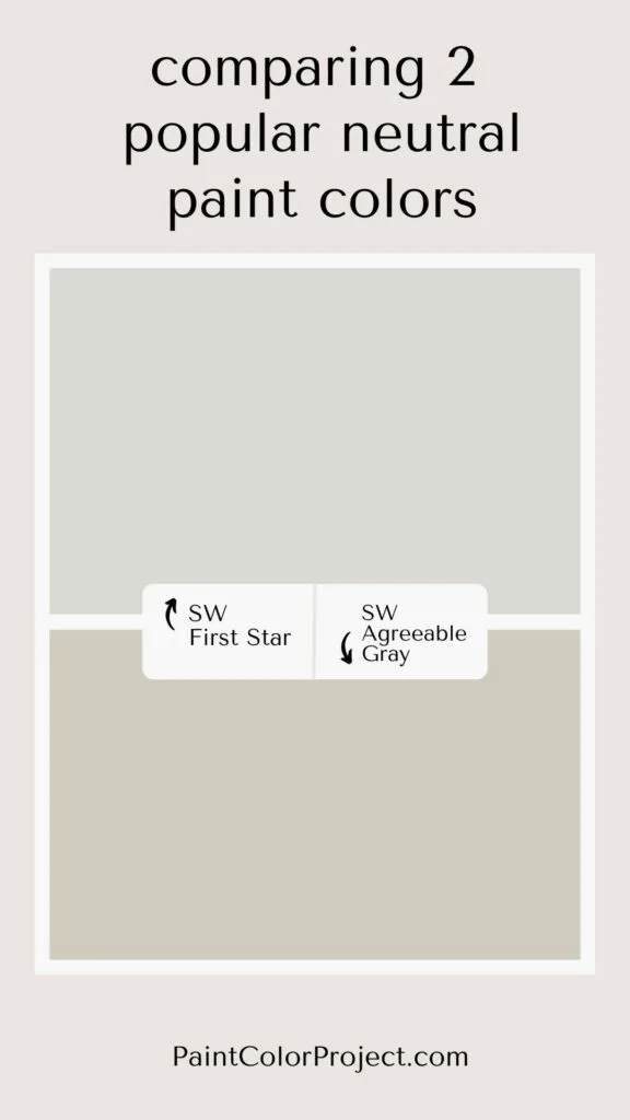 sherwin williams first star vs agreable gray