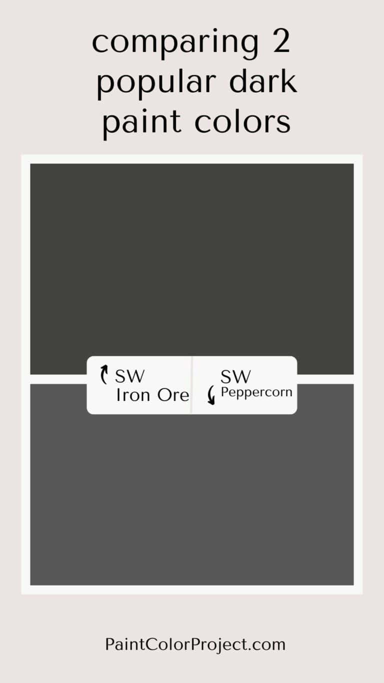 Sherwin Williams Peppercorn vs Iron Ore Let's compare The Paint