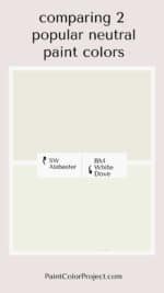 SW Alabaster vs BM White Dove: let's compare! - The Paint Color Project