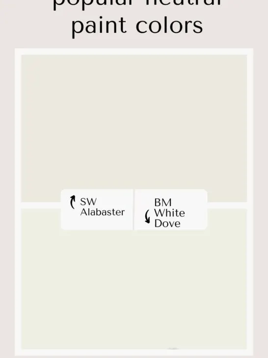 SW alabaster vs BM white dove