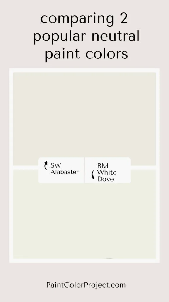 SW alabaster vs BM white dove