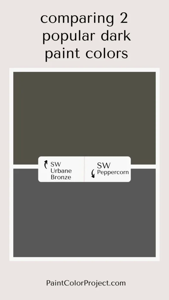 Sherwin Williams Urbane Bronze vs Peppercorn