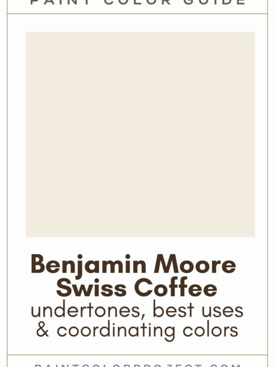 Benjamin Moore Swiss Coffee paint color guide