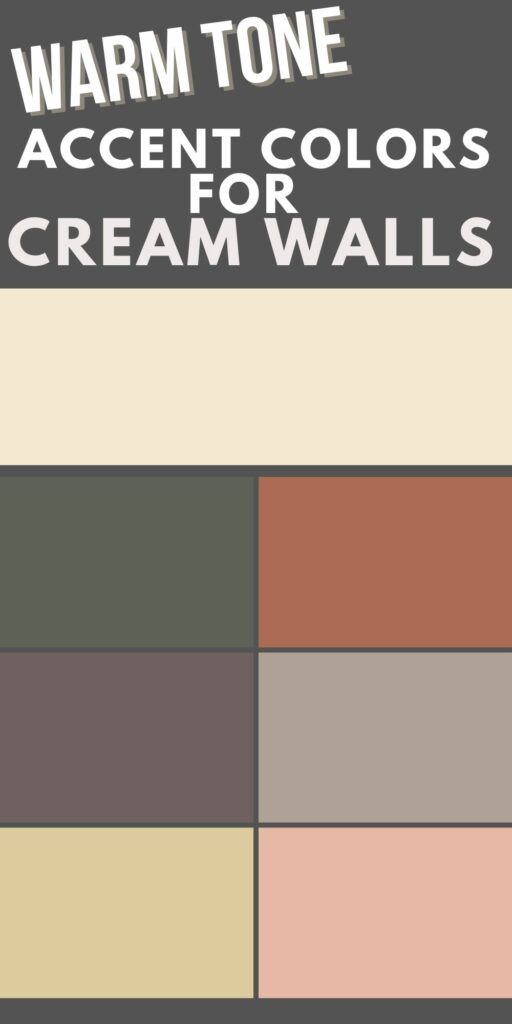 warm accent colors for cream walls