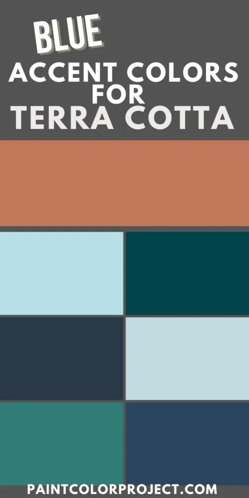 the best blue accent colors for terra cotta