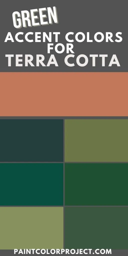the best green accent colors for terra cotta