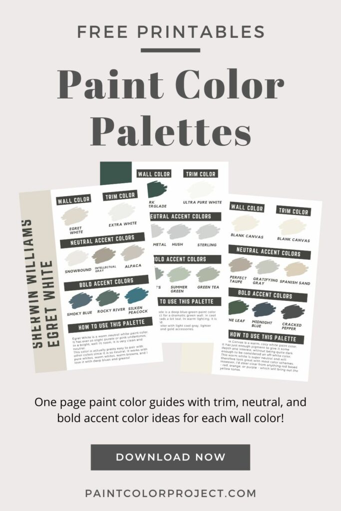 free printable paint color palettes