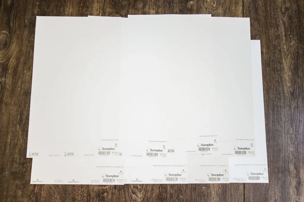 warm white paint samples