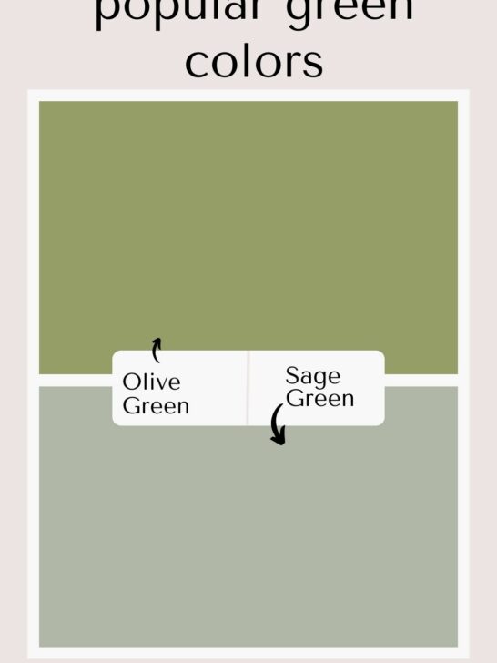 Olive green vs Sage green