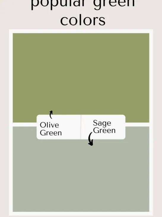 Olive green vs Sage green