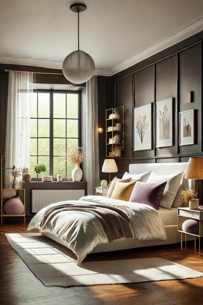 small black bedroom