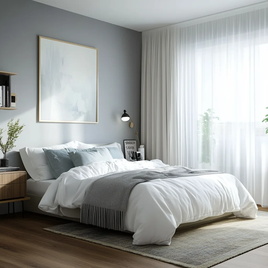 gray bedroom