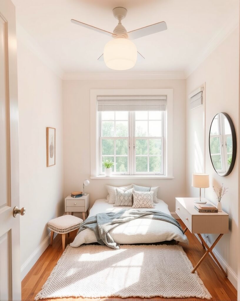 small neutral bedroom