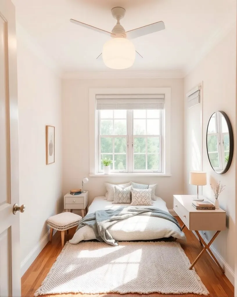 small neutral bedroom