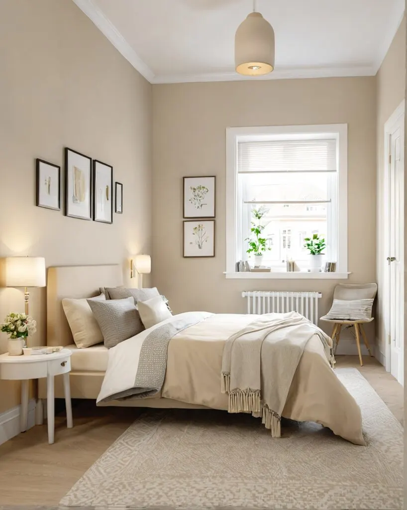 small neutral bedroom