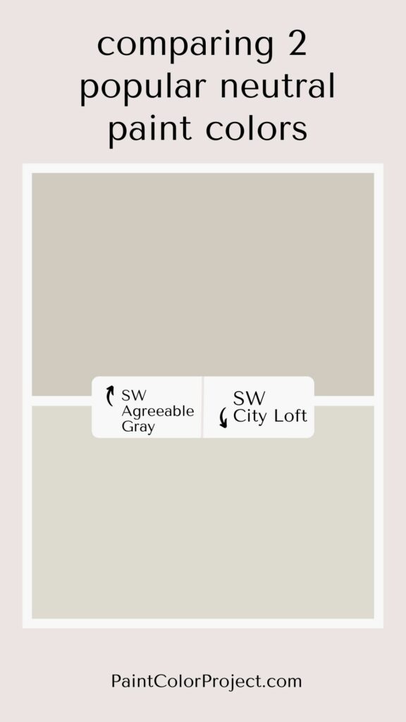 SW agreeable Gray vs city loft