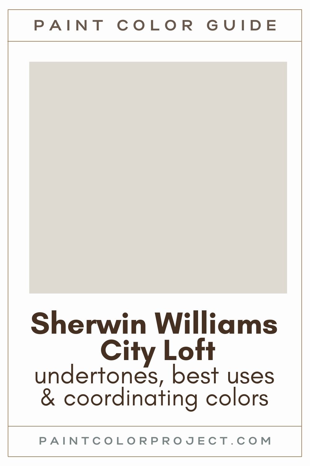 Sherwin Williams City Loft Paint Color Guide 