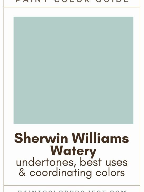 Sherwin Williams Watery paint color guide