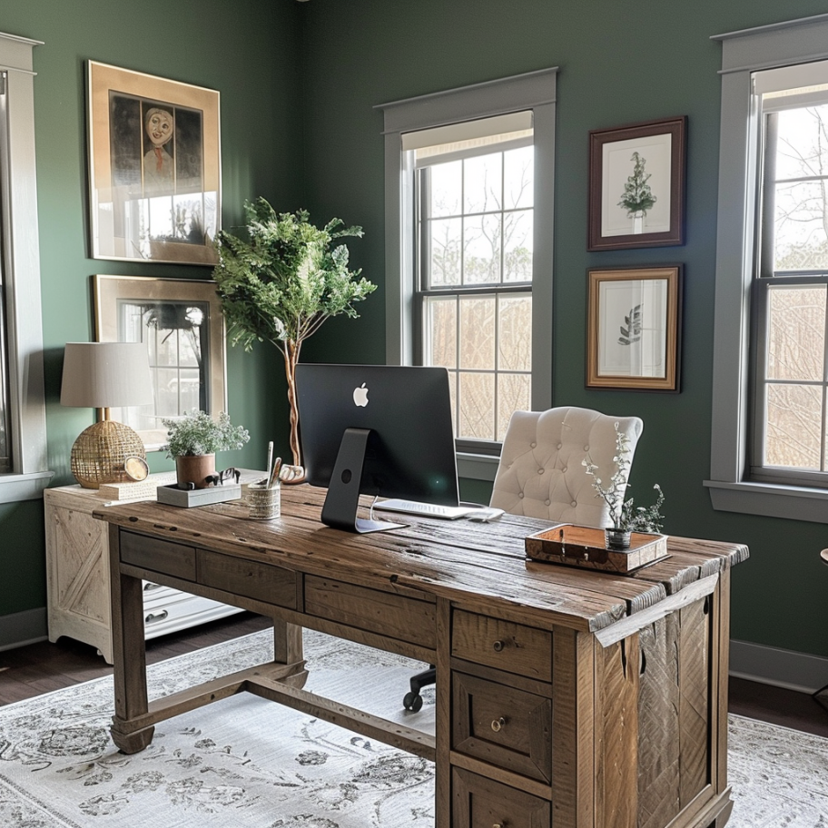 pewter green home office 2