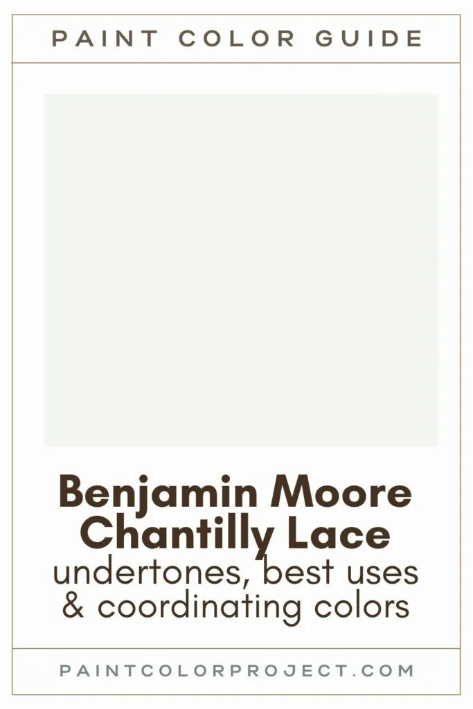 Benjamin Moore Chantilly Lace paint color guide