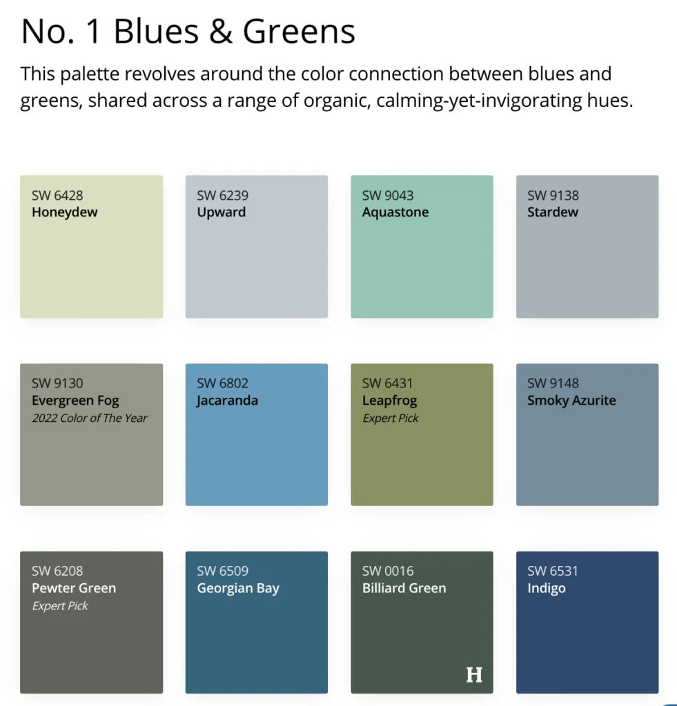 sherwin williams 2024 color palette